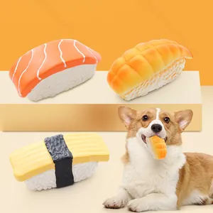 Juguete de Látex para Perros con Forma de Sushi Realista Sonoro Interactivo para Perros Pequeños y Medianos Alivio de la Ansiedad