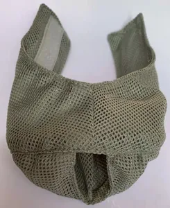 Breathable olive green mesh cat muzzle designed for anti-biting and safe grooming needs
