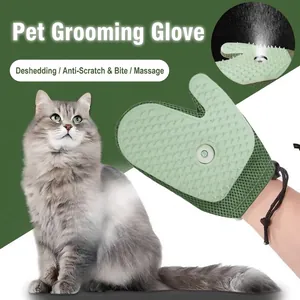 Guanto elettrico per toelettatura con funzione spray per peli di gatti e cani e massaggio