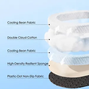 Cooling pet bed with multi-layer breathable ice fabric and high-density foam