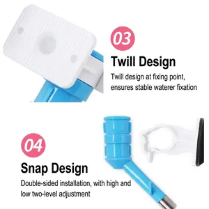 Hanging pet water dispenser with adjustable buckle and stable twill fixing plate