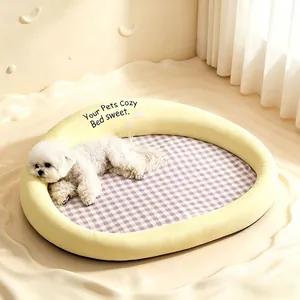 Sommer Kühlendes Haustierbett Für Hunde Und Katzen Atmungsaktive Eisseide Panda Design Haustier Nest Matte Für Kleine Mittlere Hunde Katzen Sofa Kissen