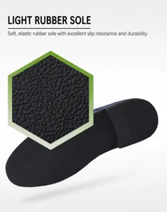 Close-up detail of lightweight anti-slip rubber sole for these men's casual suede shoes