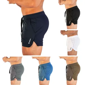 Men's Quick Dry Sports Shorts Polyester Breathable Training Fitness Running Shorts With Drawstring Casual Beach Bottoms