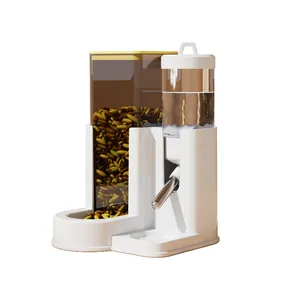 Distributeur de nourriture et bouteille d'eau 2-en-1 pour hamsters avec buse en acier inox