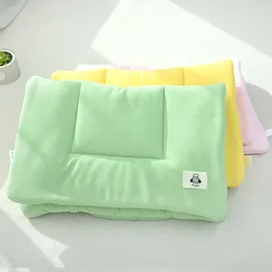 Soft macaron color waffle texture pet mat for cat cages and small dogs, double-sided