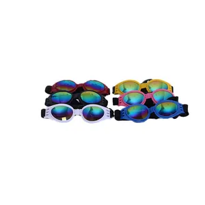Foldable dog goggles pet sunglasses for windproof and UV protection in six colors