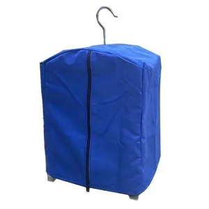 Durable waterproof blue square bird cage cover with zipper for parrot and bird cages