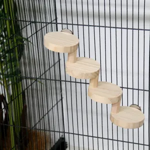 Natuurlijke houten spiraalvormige klimtrap voor vogelkooien en hamsterverblijven