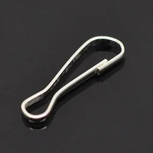 Detailed view of heavy-duty stainless steel parrot clasp hook for bird leg chain accessories