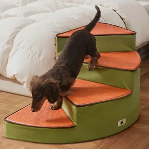 Spiral Pet Treppe Schwamm Mehrstufig Für Kleine Hunde Katzen Abnehmbarer Bezug Rutschfeste Leiter Für Hohes Bett Sofa