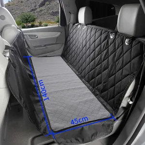 Vista dettagliata delle dimensioni 140x45cm di un coprisedile trapuntato per auto