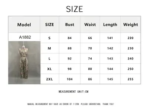 Größentabelle und Maßanleitung für modischen plissierten Neckholder-Jumpsuit in cm