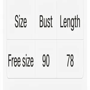 Detailed size measurement chart for this elegant hand-crochet hollow beach cover-up dress