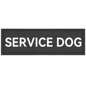 Abnehmbarer schwarz-weißer Service Dog Patch für K9-Hundegeschirre