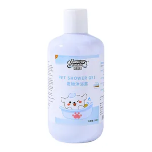 500ml mild pet shower gel and shampoo for dogs and cats in a professional white bottle