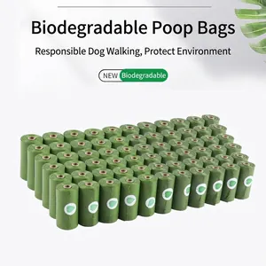 Bolsas Para Excrementos De Mascotas Biodegradables Perfumadas Verde Antifugas Alta Resistencia Limpieza Mascotas HDPE EPI