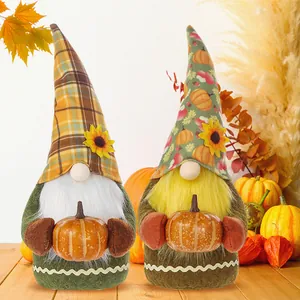 Erntedankfest Gnom Gesichtslose Puppe Herbst Gnom Mit Kürbis Handgefertigt Plüsch Skandinavische Tomte Thanksgiving Home Tisch Deko Sonnenblume Ornament