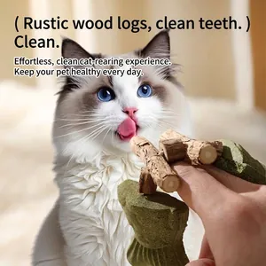 Natural cat silvervine sticks with fish shaped catnip toy for teeth cleaning molar use