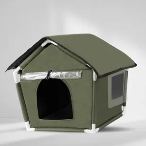 Casa per Animali Domestici All'aperto Impermeabile Nido Pieghevole per Cani e Gatti in Tessuto Oxford Rifugio Portatile Resistente alla Pioggia per Animali Domestici