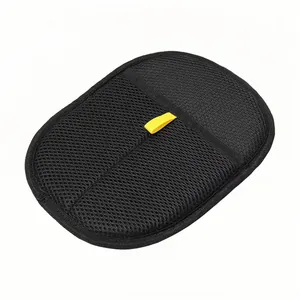 Premium black mesh pet hair removal glove brush for cats and dogs grooming tool