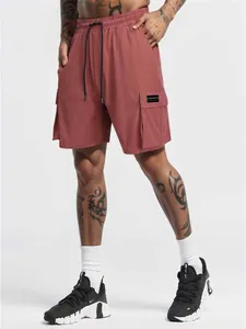 Men's Quick Dry Athletic Cargo Shorts Multi Pockets Elastic Waist Drawstring 4-Way Stretch Workout Running Casual Bottoms