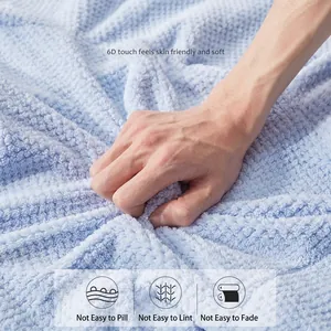 Peignoir absorbant bleu pour animaux avec texture 6D douce et respectueuse