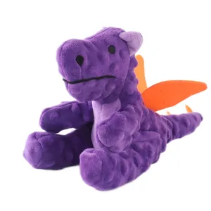 Giacottolo sonoro interattivo dinosauro viola per cani in morbido e resistente peluche ananas