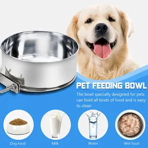 Edelstahl-Haustiernäpfe für Hundekäfige, für Futter, Milch und Wasser