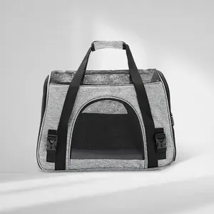 Foldable Large Capacity Breathable Pet Carrier Bag Oxford Cloth Portable Cat Dog Outdoor Travel Shoulder Handbag For Small Animals