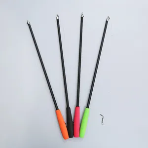 180cm telescopic cat teaser wand with 4-section rod and colorful foam handles.