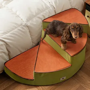 3-stufige drehbare Haustiertreppe für kleine Hunde und Katzen zum bequemen Aufstieg