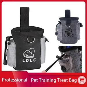 Tragbare Hundetrainings-Leckerli-Tasche mit Kordelzug und Kotbeutelspender