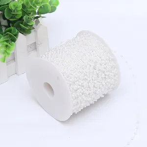 4mm white ABS pearl string beads on fishing line for wedding and festive decorations