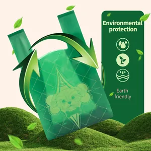 Bolsa verde biodegradable y ecológica duradera para residuos de mascotas y hogar