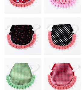 Collection of double-layer hen saddle aprons with lace trim for poultry protection