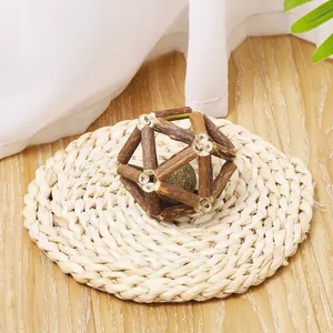 Natural Silvervine sticks catnip ball toy for cats teeth cleaning and indoor playing