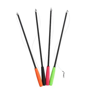 180cm four-section telescopic cat teaser wand toy with multi-colored foam handles