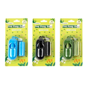 Eco-friendly dog poop bag dispensers in 2-in-1 blister card packaging