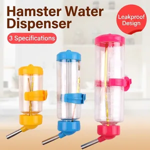 Set of 3 automatic hanging water bottles for hamsters and rabbits in different colors