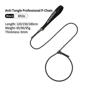 Professional slip lead dog leash showing adjustable loop and ergonomic handle