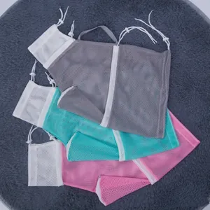 Tres colores de bolsas de malla para aseo de gatos para baño y corte de uñas seguro