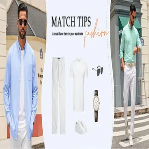 Outfit matching tips for men's casual long-sleeve Oxford shirt in outdoor street style.