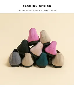 Vista dettagliata delle ballerine in maglia traspirante disponibili in vari colori