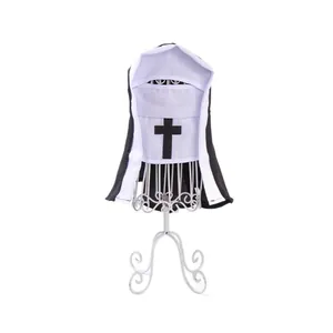 Funny pet nun costume for cats and small dogs breathable cosplay headpiece outfit