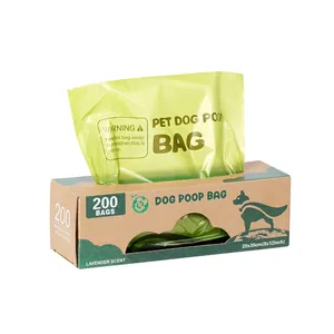 200 bolsas biodegradables para excrementos de perros con aroma a lavanda en dispensador