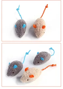 Soft plush mouse cat toys with catnip for indoor cats interactive play and biting