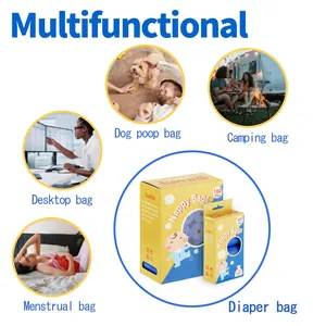 Vue détaillée des sacs à couches jetables et des divers scénarios d'utilisation