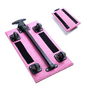 Base de chariot rose pour sac de transport animaux avec roues et poignée