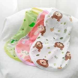 Süße Cartoon Tierdruck Haustier Hund Sommerweste Atmungsaktives Netzhemd Gestreifte Fleece Welpenkleidung Für Kleine Hunde Katzen